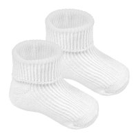 S900-W: 2 Pack White Turnover Socks (Newborn)